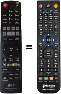 Replacement remote control Goldstar BD 660