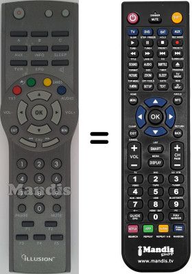 Replacement remote control Illusion M2T