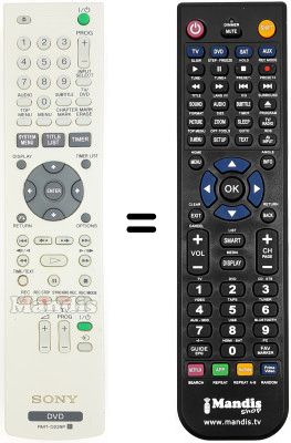 Replacement remote control Sony RDR-GX 120