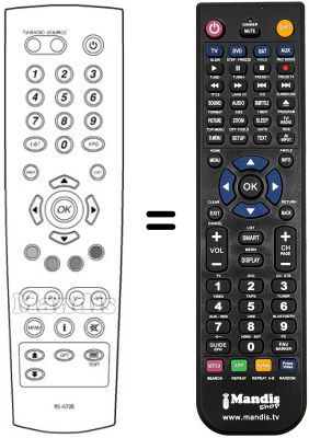 Replacement remote control Humax BLU-FOX S