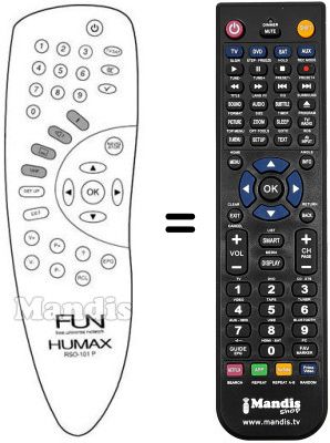 Replacement remote control Humax FTV-5600