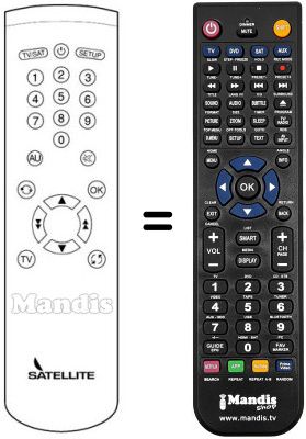 Replacement remote control Ingelen SAT 770 S Replacement remote control Ingelen SAT 770 S