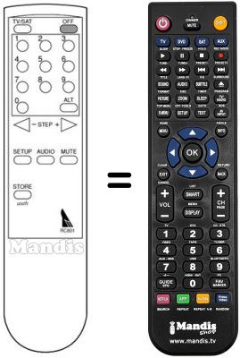 Replacement remote control Ingelen SAT 800 IRD Replacement remote control Ingelen SAT 800 IRD