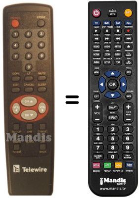 Replacement remote control TELEWIRE TW-1026