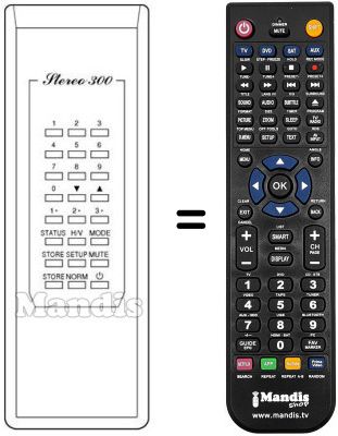 Replacement remote control SCHNEIDER FRANCE STU-800 Replacement remote control SCHNEIDER FRANCE STU-800