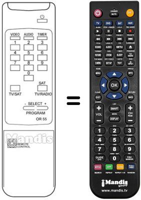 Replacement remote control SCHNEIDER FRANCE STU-803 Replacement remote control SCHNEIDER FRANCE STU-803