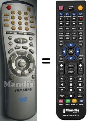 Replacement remote control Samsung SV-DVD 1E