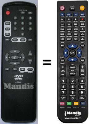 Replacement remote control Thomson DVD 400 SA