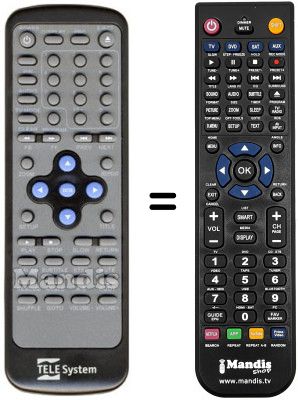 Replacement remote control Telesystem TS 5200 VXB