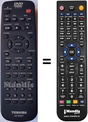 Replacement remote control Toshiba SD-220