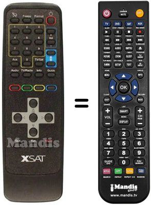 Replacement remote control Xsat CDTV 410