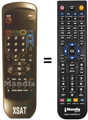Replacement remote control Xsat CDTV 360