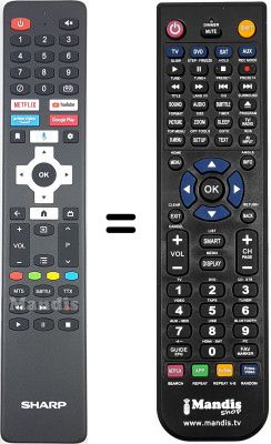 Replacement remote control Sharp RC-ES02-EN27