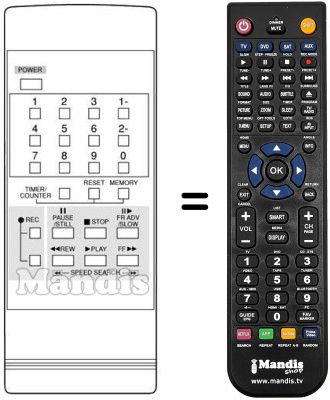 Replacement remote control REMCON167