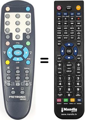 Replacement remote control Metronic ZAP BOX SINGLE4.3