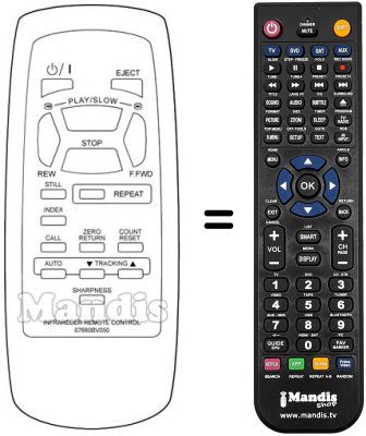 Replacement remote control Sinudyne SV11000