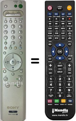 Replacement remote control RM-Y1002 Replacement remote control RM-Y1002