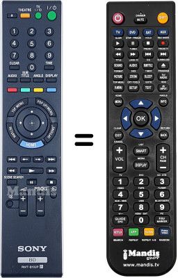 Replacement remote control RMT-B102P Replacement remote control RMT-B102P