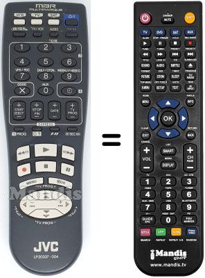 Replacement remote control JVC HR-J790EU
