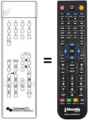 Replacement remote control SCHNEIDER STV7000