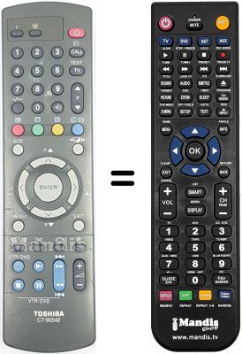 Replacement remote control Toshiba 23306365