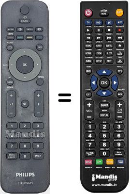 Replacement remote control Philips 42PFL5603D / 10