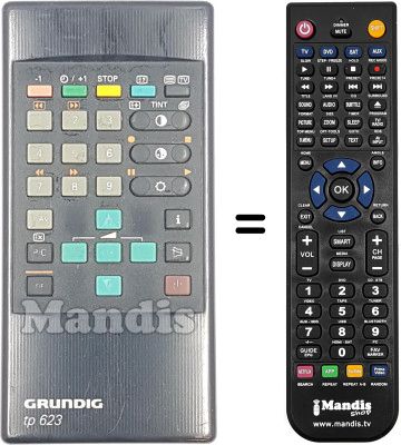 Replacement remote control Grundig T55-540TEXTGB