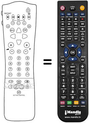 Replacement remote control REMCON624 Replacement remote control REMCON624
