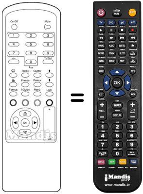 Replacement remote control Xsat CDTV350