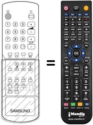 Replacement remote control Samsung 3F1400033071 Replacement remote control Samsung 3F1400033071