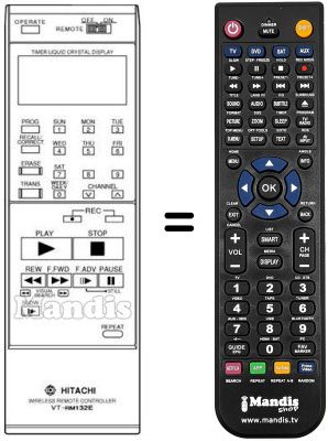 Replacement remote control Hitachi 5638905