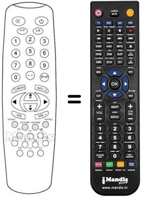 Replacement remote control Inno Hit 21TX SILVER
