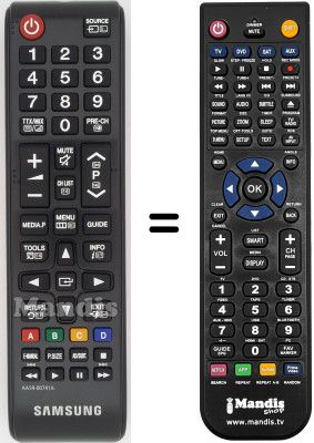 Replacement remote control Samsung LE26D450G1W/XZG Replacement remote control Samsung LE26D450G1W/XZG
