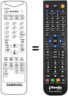 Replacement remote control Samsung 20C3DF Replacement remote control Samsung 20C3DF