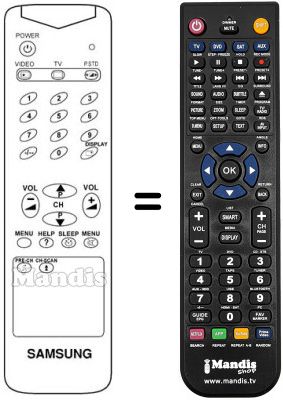 Replacement remote control AA59-10081N Replacement remote control AA59-10081N
