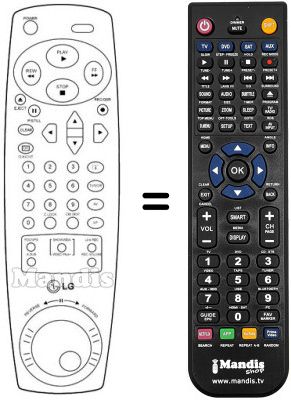 Replacement remote control LG AH999P