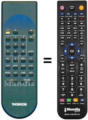 Replacement remote control REMCON1206 Replacement remote control REMCON1206