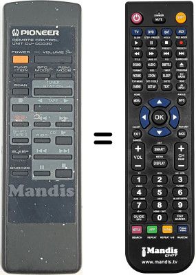 Replacement remote control Pioneer XD-J120