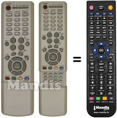 Replacement remote control Samsung PS42S5H Replacement remote control Samsung PS42S5H