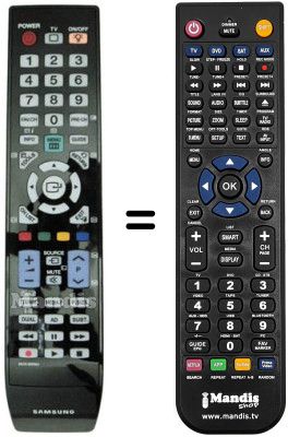 Replacement remote control Samsung UE46B6000 Replacement remote control Samsung UE46B6000