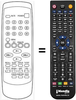Replacement remote control RC34-4S