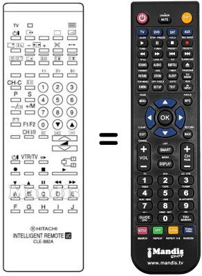 Replacement remote control Hitachi C33-S900