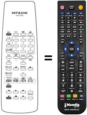 Replacement remote control Hitachi HKR0002