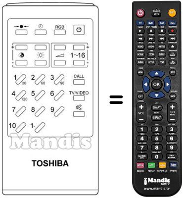 Replacement remote control CT-9128
