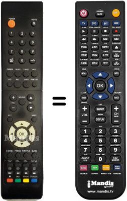 Replacement remote control COBY COB001