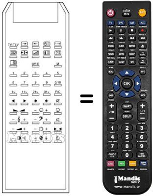 Replacement remote control Standard SR7370 TXT