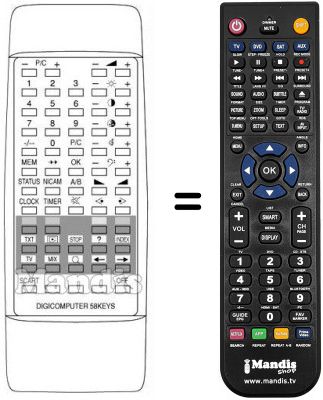 Replacement remote control MADISON TC69770