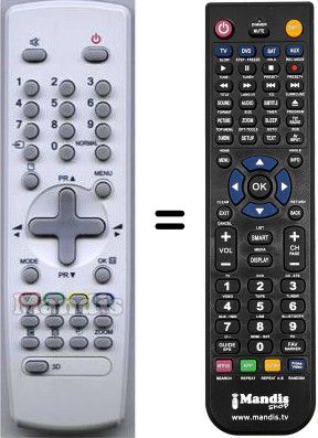 Replacement remote control Daewoo DTG28A8 Replacement remote control Daewoo DTG28A8