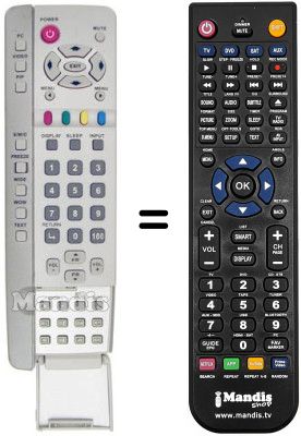 Replacement remote control NordMende NM4610ISGE Replacement remote control NordMende NM4610ISGE