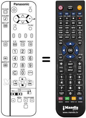 Replacement remote control Panasonic TX-15LT2F